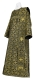 Deacon vestments - Vologda metallic brocade B (black-gold), Premium cross design