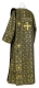 Deacon vestments - Vologda metallic brocade B (black-gold) back, Premium cross design