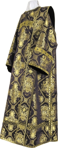Deacon vestments - metallic brocade B (black-gold)