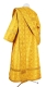 Deacon vestments - Izborsk metallic brocade B (yellow-gold) back, Greek orarion, Standard design