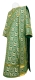 Deacon vestments - Floral Cross metallic brocade B (green-gold), Standard design