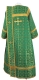 Deacon vestments - Cornflowers metallic brocade B (green-gold) back, Standard design