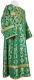 Deacon vestments - Czar's Cross metallic brocade B (green-gold), Standard cross design