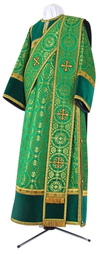 Deacon vestments - metallic brocade B (green-gold)