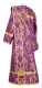 Deacon vestments - Bryansk metallic brocade B (violet-gold) back, Economy design