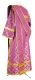 Deacon vestments - Ostrozh metallic brocade B (violet-gold) back, Standard cross design
