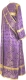 Deacon vestments - Paschal Egg metallic brocade B (violet-gold) back, Standard cross design