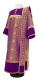 Deacon vestments - Corinth rayon brocade B (violet-gold) with velvet inserts,, Standard design