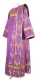Deacon vestments - Vinograd metallic brocade B (violet-gold), Standard cross design