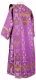 Deacon vestments - Loza metallic brocade B (violet-gold) back, Standard design