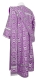 Deacon vestments - Floral Cross metallic brocade B (violet-silver) back, Standard design