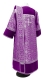 Deacon vestments - Corinth rayon brocade B (violet-silver) with velvet inserts, back, Standard design