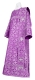 Deacon vestments - Vologda metallic brocade B (violet-silver), Premium cross design
