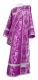 Deacon vestments - Bryansk metallic brocade B (violet-silver), Economy design