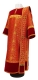 Deacon vestments - Corinth rayon brocade B (red-gold) with velvet inserts,, Standard design