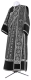 Deacon vestments - Posad metallic brocade B (black-silver), Standard cross design