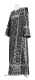 Deacon vestments - Gouslitsa metallic brocade B (black-silver), Economy design