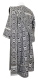 Deacon vestments - Floral Cross metallic brocade B (black-silver) back, Standard design