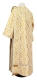 Deacon vestments - Nicholaev metallic brocade B (white-gold) back, Standard cross design