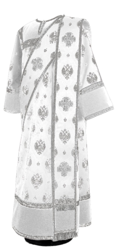 Deacon vestments - metallic brocade B (white-silver)