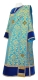 Deacon vestments - Bouquet metallic brocade BG1 (blue-gold) with velvet inserts, Standard design