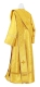 Deacon vestments - Rus' metallic brocade BG1 (yellow-gold) back, Greek orarion, Standard design