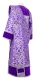 Deacon vestments - Bouquet metallic brocade BG1 (violet-silver) with velvet inserts, back, Standard design
