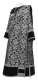 Deacon vestments - Bouquet metallic brocade BG1 (black-silver) with velvet inserts, Standard design