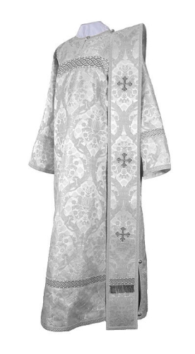 Deacon vestments - metallic brocade BG1 (white-silver)