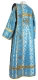 Deacon vestments - Old-Greek metallic brocade BG2 (blue-gold) (back), Standard cross design