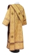 Deacon vestments - Listok metallic brocade BG2 (yellow-claret-gold) (back), Standard cross design