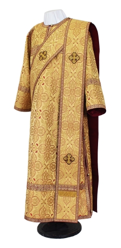 Deacon vestments - metallic brocade BG2 (yellow-claret-gold)