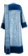 Deacon vestments - Morozko metallic brocade BG3 (blue-silver) with velvet inserts (back), Standard design