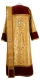 Deacon vestments - Morozko metallic brocade BG3 (yellow-claret-gold) (back), Standard design