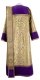 Deacon vestments - Morozko metallic brocade BG3 (violet-gold) with velvet inserts (back), Standard design