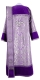 Deacon vestments - Morozko metallic brocade BG3 (violet-silver) with velvet inserts (back), Standard design