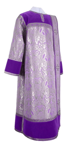 Deacon vestments - metallic brocade BG3 (violet-silver)
