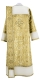 Deacon vestments - Morozko metallic brocade BG3 (white-gold) with velvet inserts (back), Standard design