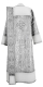 Deacon vestments - Morozko metallic brocade BG3 (white-silver) with velvet inserts (back), Standard design