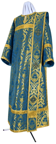 Deacon vestments - metallic brocade BG4 (blue-gold)
