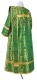 Deacon vestments - Small Vase metallic brocade BG4 (green-gold) (back), Economy design