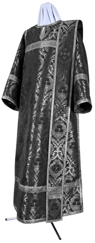 Deacon vestments - metallic brocade BG6 (black-silver)