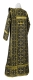 Deacon vestments - Lyubava rayon brocade S2 (black-gold) (back), Standard cross design