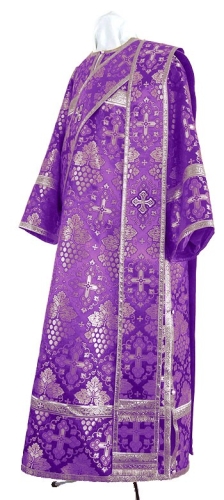 Deacon vestments - rayon brocade S2 (violet-silver)