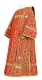 Deacon vestments - Arkhangelsk rayon brocade S2 (red-gold), Standard cross design