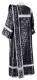 Deacon vestments - Arkhangelsk rayon brocade S2 (black-silver) (back), Economy design