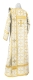 Deacon vestments - Lyubava rayon brocade S2 (white-gold) (back), Standard cross design