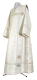 Deacon vestments - Ancient Byzantine rayon brocade S2 (white-silver), Standard design