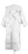 Deacon vestments - Vine Switch rayon brocade S2 (white-silver) (back), Standard cross design