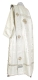 Deacon vestments - Ancient Byzantine rayon brocade S2 (white-silver) back, Standard design